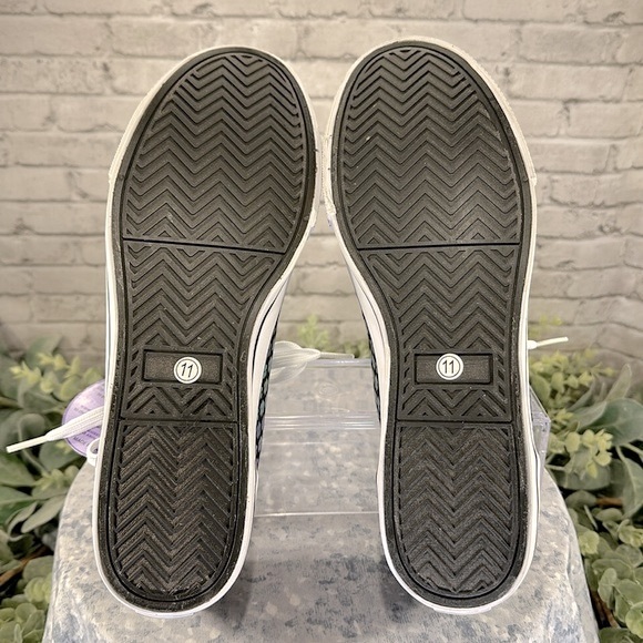 Animal Rescue Multicolor Paw Print on Black Canvas Lace-up Sneakers WMS 11M✨NWT✨ - Picture 9 of 10